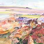 COLORADO RIVER DROPS INTO NORTH RIM OF GRAND CANYON
25" X 38" Original Available $1,200.00